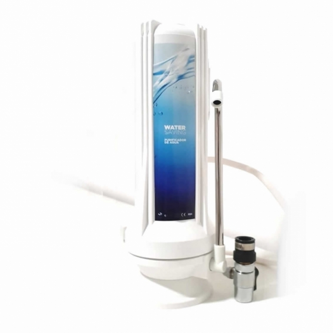 Purificador de Agua de Mesada Blanco cartucho carbon Granulado