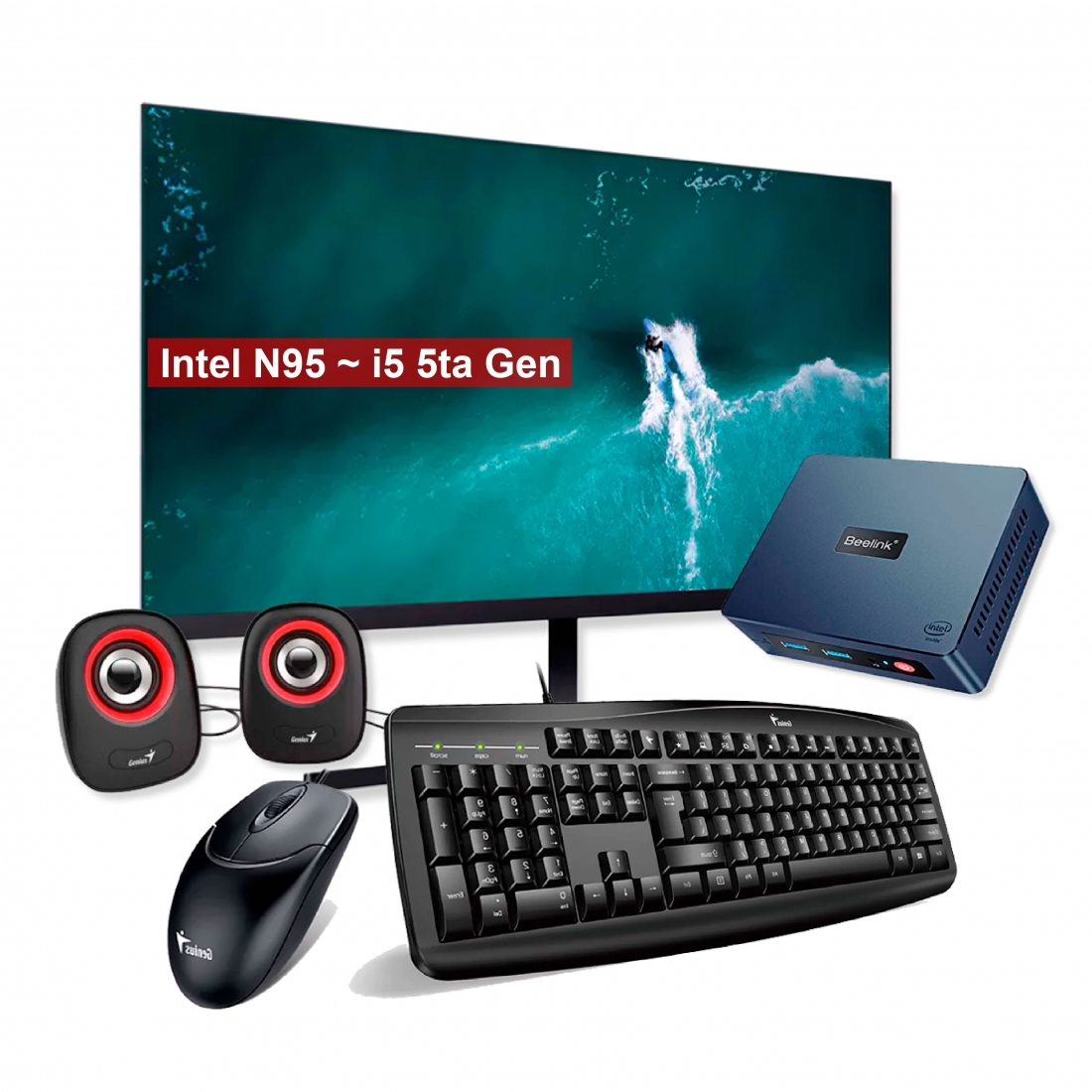 Pc Armada Completa Intel N95 8gb 128gb Monitor 22