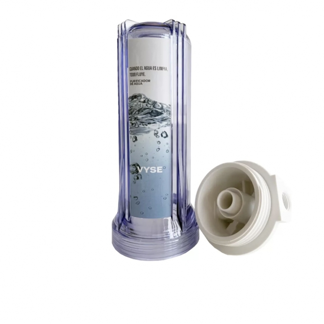 Carcasa Transparente Rosca 1/4 Filtro Purificador Agua