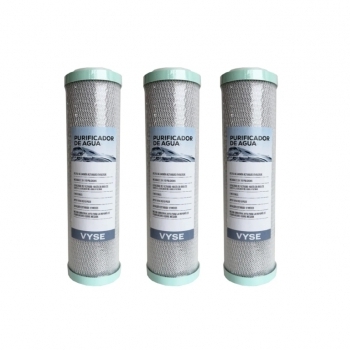 Repuesto Filtro Purificador De Agua Carbon Activo Pack X3