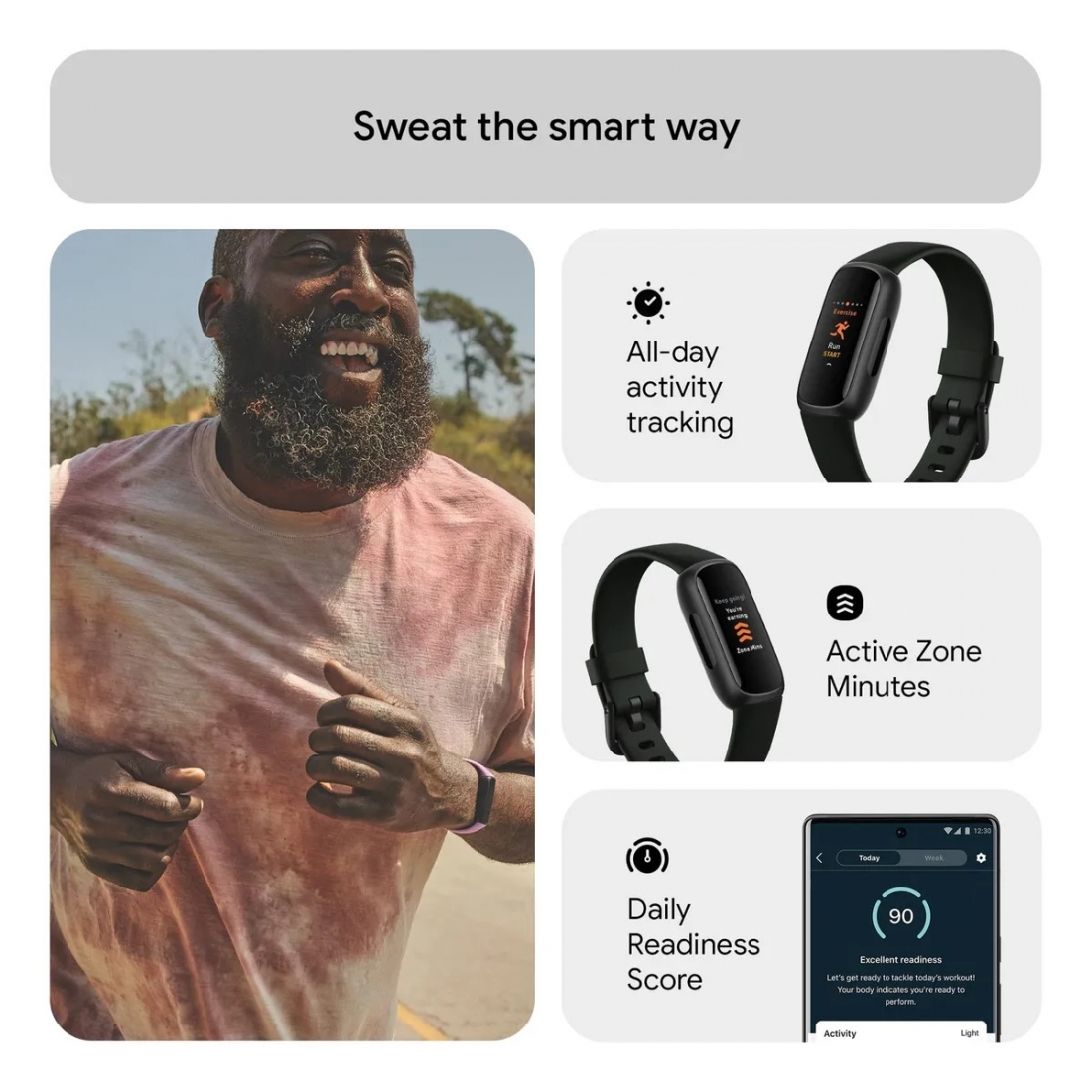 Fitbit Inspire 3 Health & Fitness Tracker - Midnight Zen