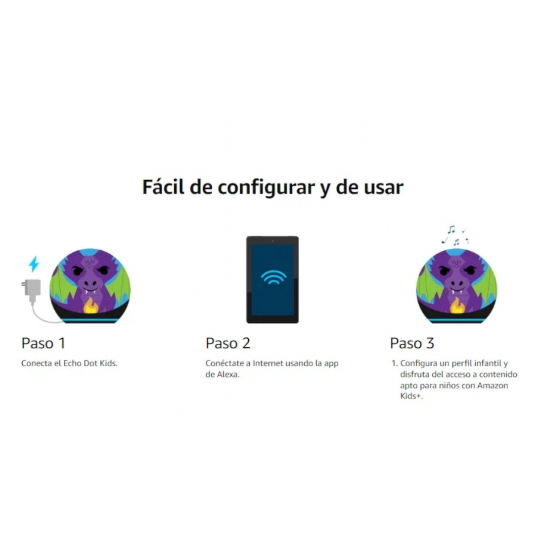 Amazon Echo Dot Kids (5th Gen, 2022 Release) with Alexa - Fire Dragon