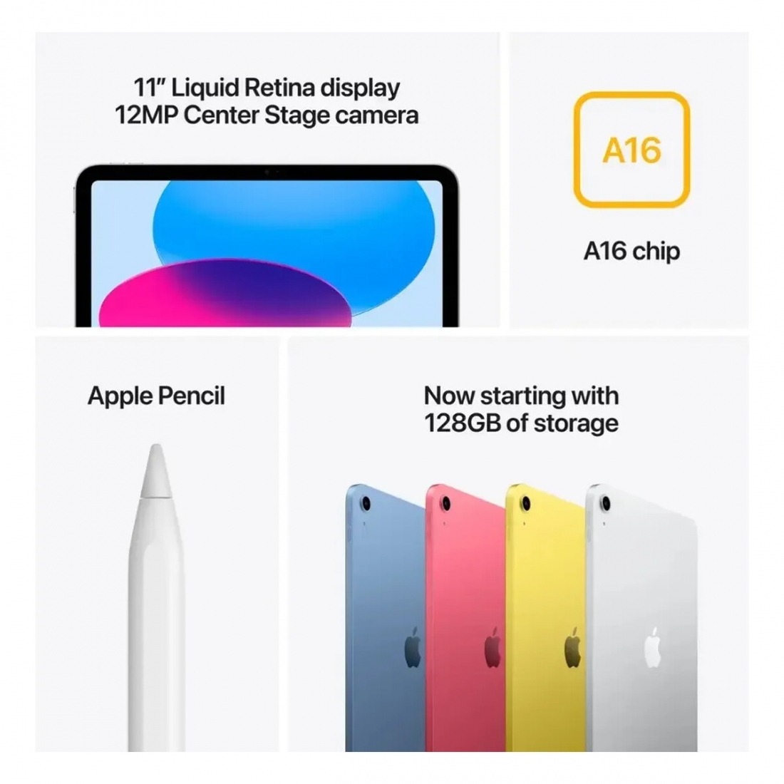 Apple iPad 10.9-Inch (Latest Model) with Wi-Fi - 256GB - Silver