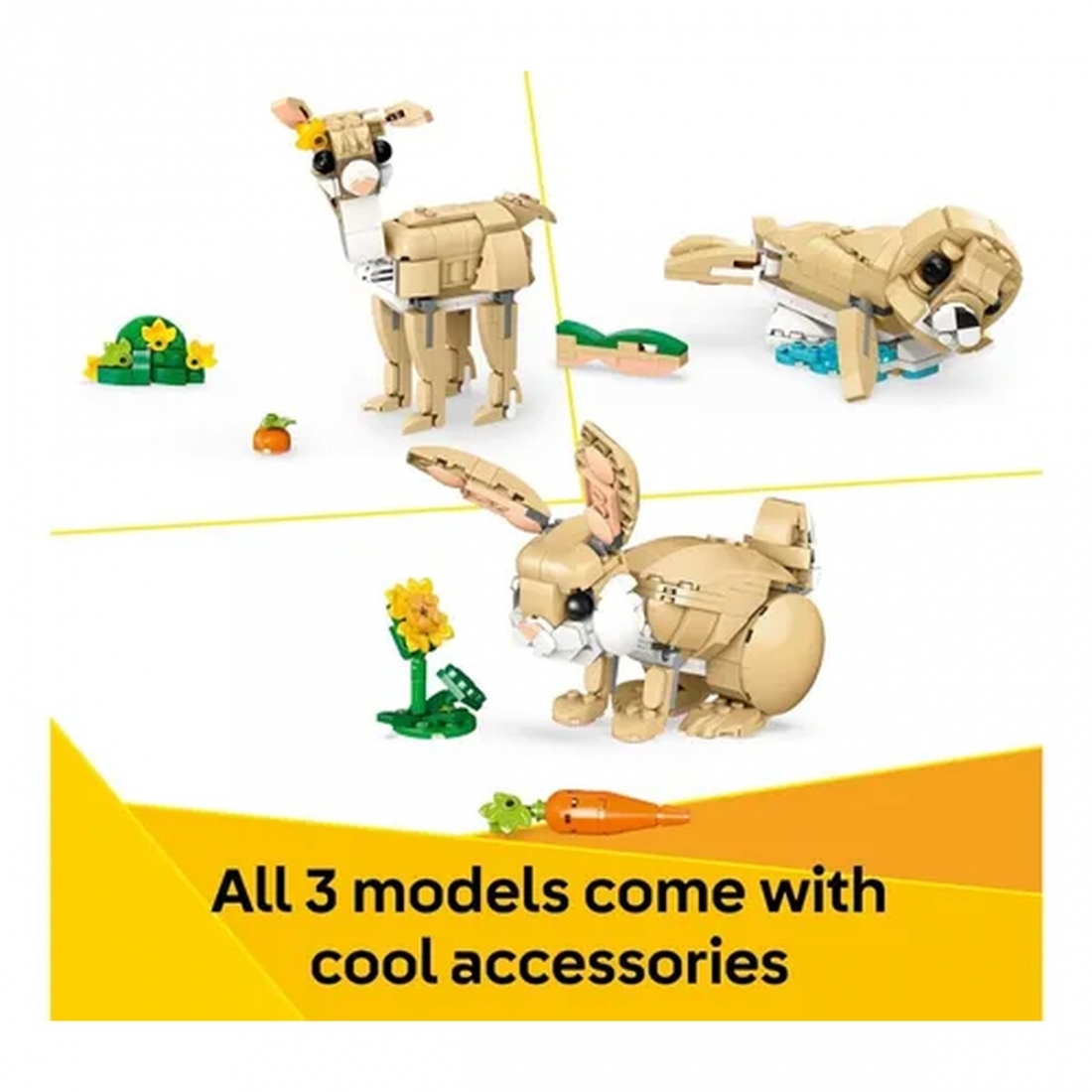 LEGO - Creator 3 in 1 Cute Bunny Building Toy Set 31162