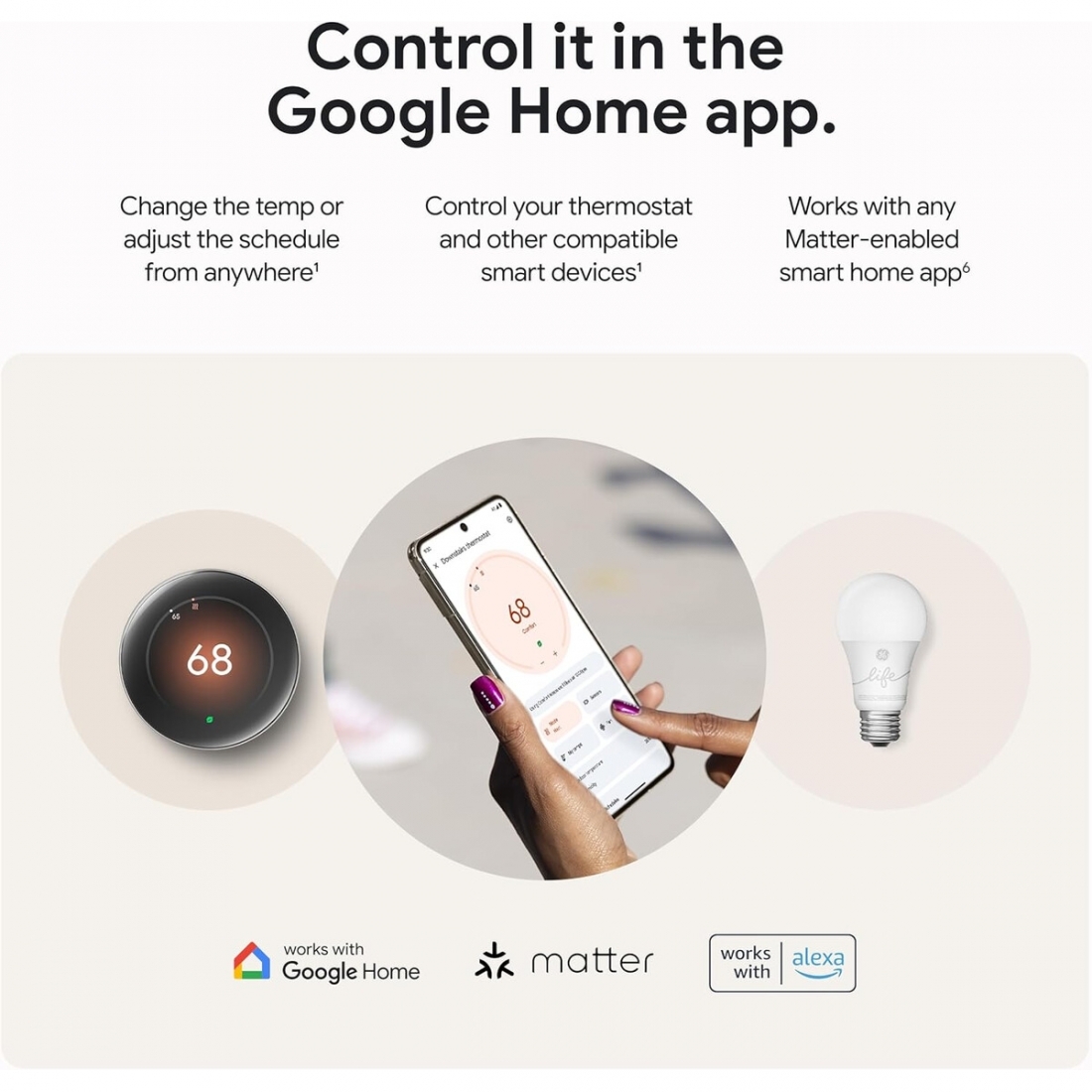 Google Nest learning Thermostat 4th Gen + Nest Temperature Sensor Poli