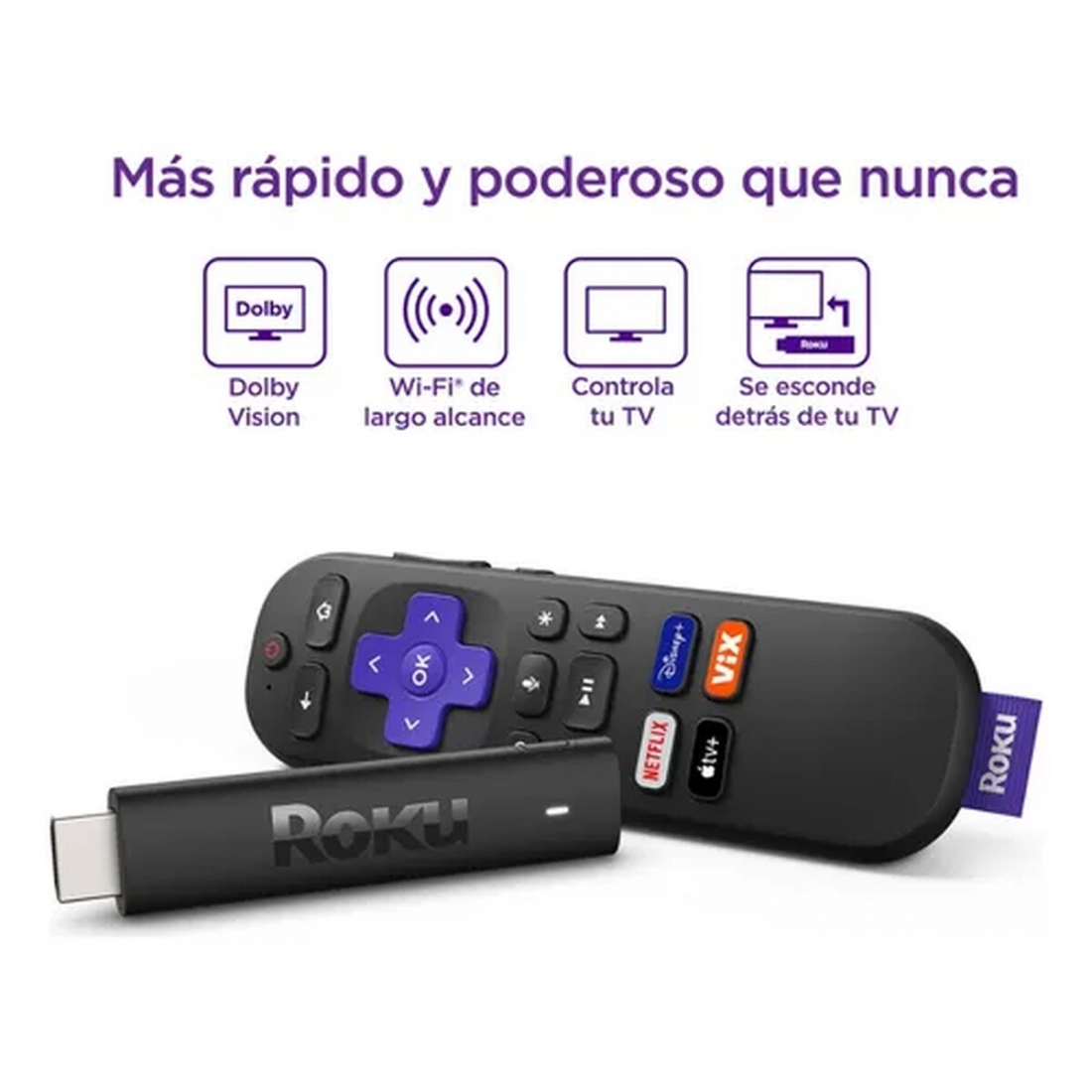 Roku Streaming Stick 4K 2021 (3820R) Streaming Device 4K/HDR/Dolby Vis