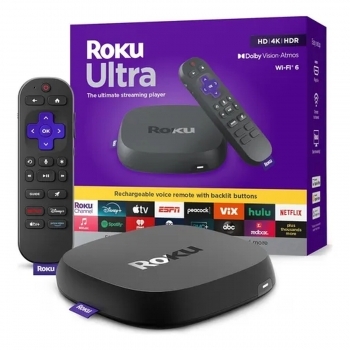 Roku Ultra 2022 4K/HDR/Dolby Vision Streaming Device and Roku Voice Re