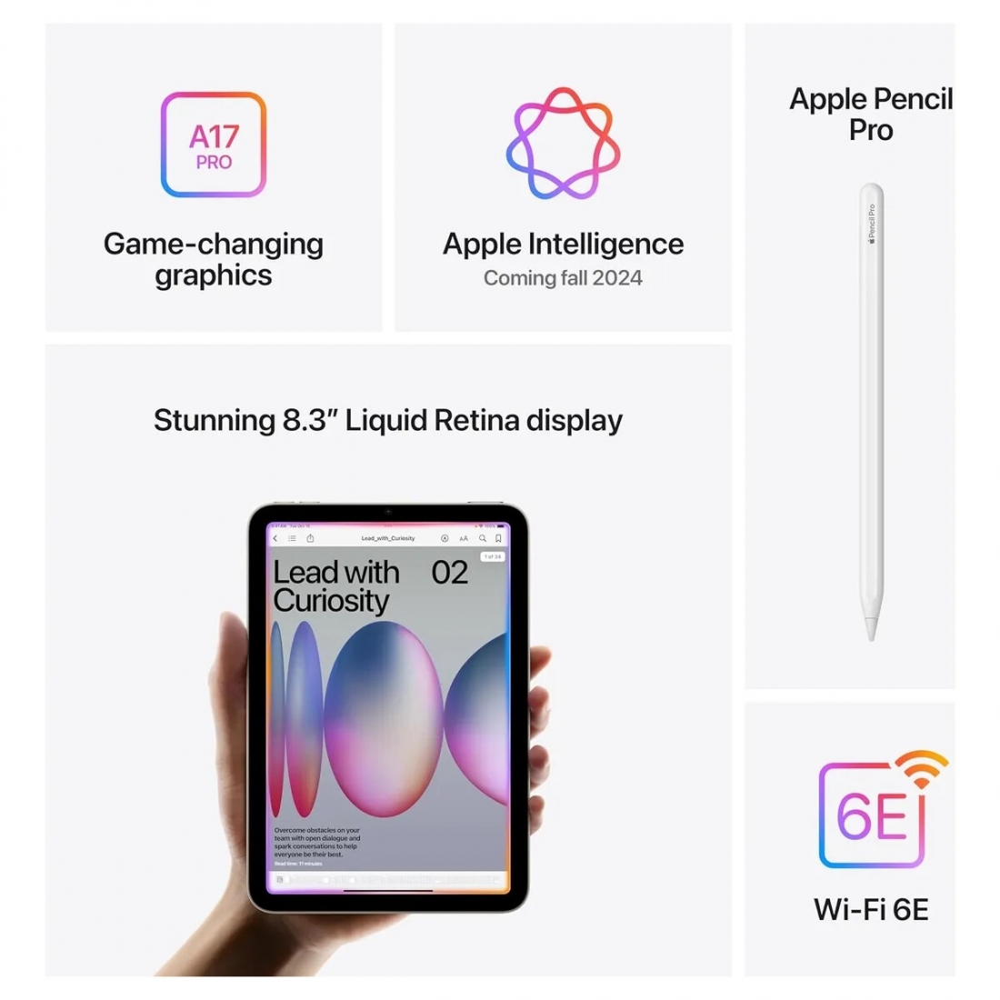 Apple iPad mini 7 (A17 Pro chip) -  Wi-Fi 128GB - Space Gray