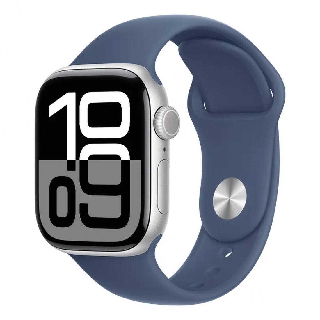 Apple Watch Series 10 (GPS) 46mm Aluminum Case with Denim Sport Band -