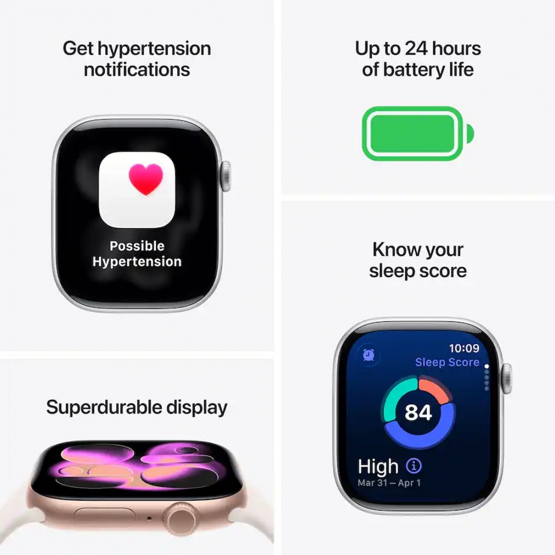 Apple Watch Series 11 (GPS) - 46mm Aluminum Case, Black Sport Band ML,