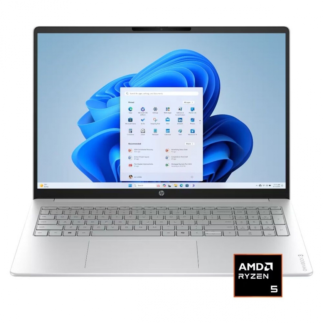 HP OmniBook 3 16 2K Touchscreen Laptop - AMD Ryzen 5 40 - 8GB RAM - 25