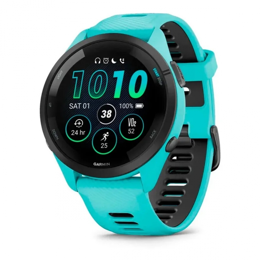 GARMIN FORERUNNER 265 GPS RUNNING TRAINING - AQUA