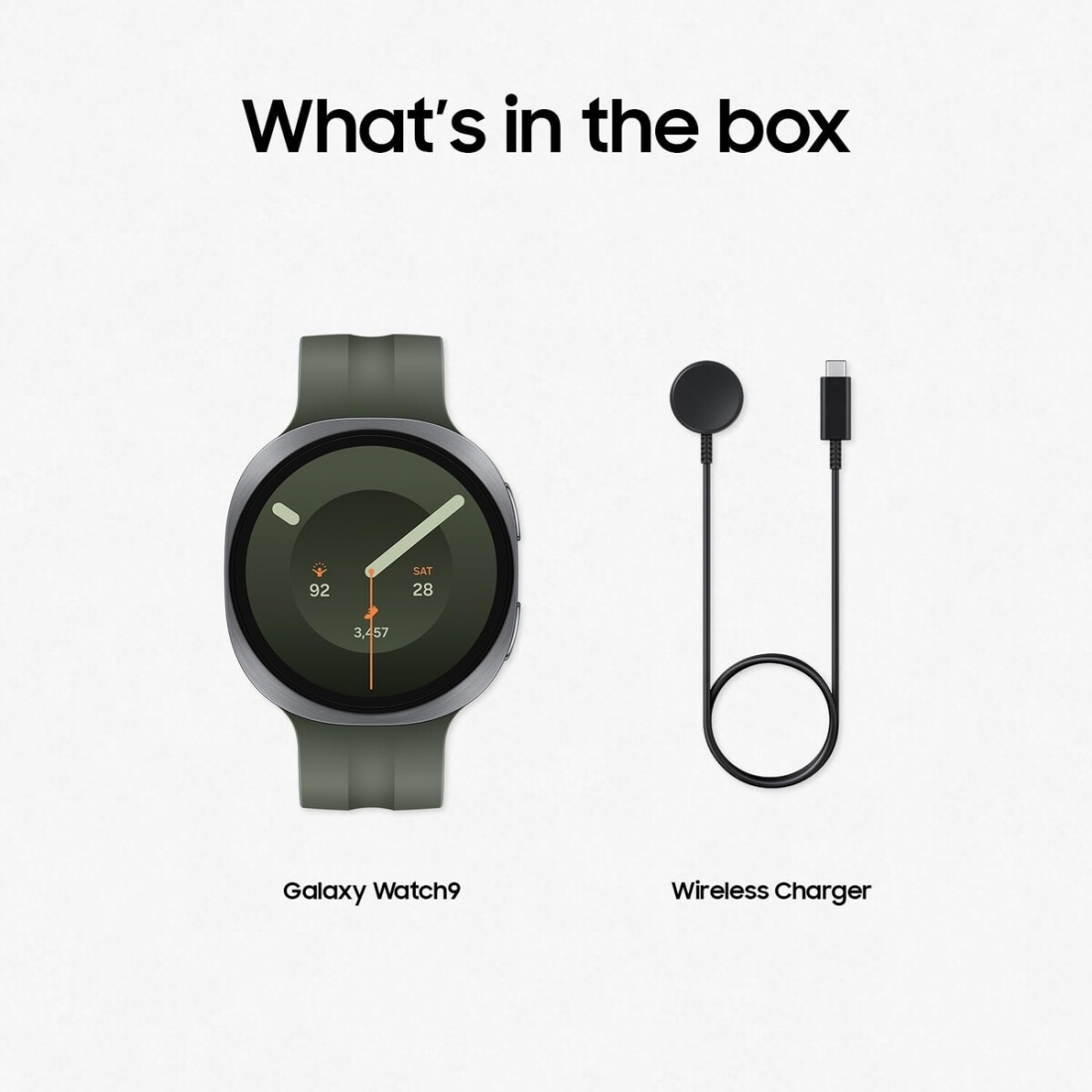 Samsung Galaxy Watch 9 (44mm) - UPC # 8806099341800 - Silver/Green(Oli