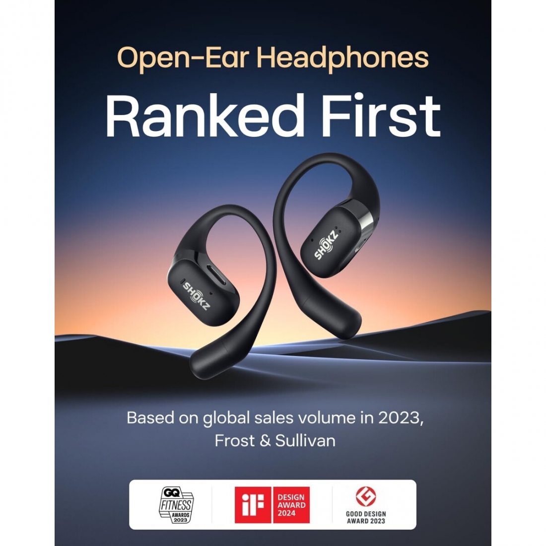 Shokz OpenFit Open-Ear True Wireless Earbuds - Black