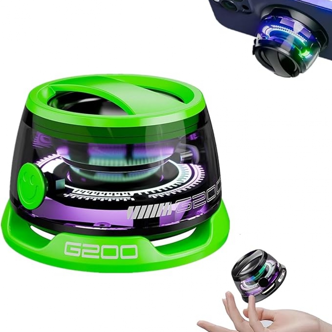 MAGNETIC SUCTION ULTRA PORTABLE LED SPEAKER 5W- GREEN