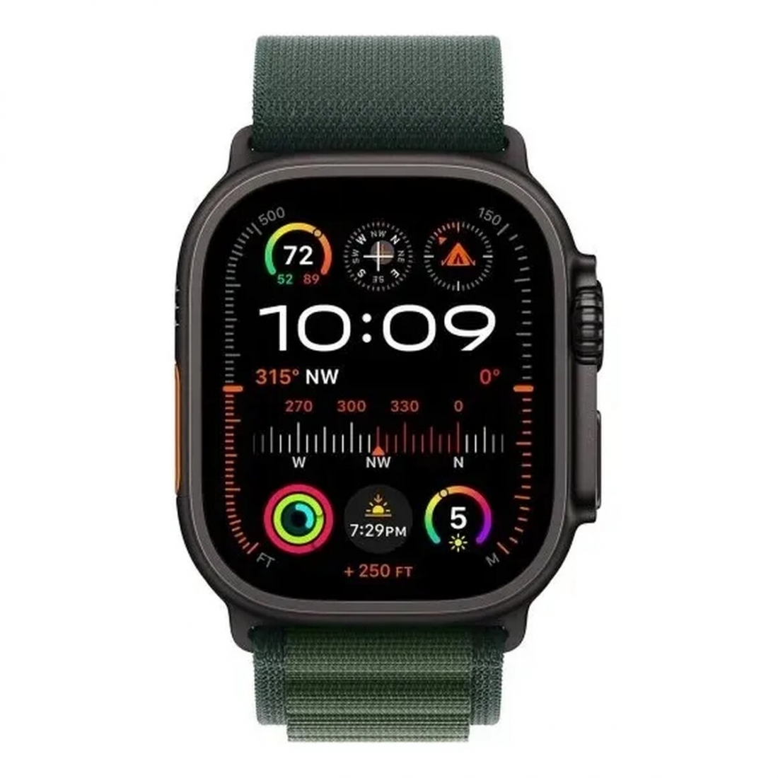 Apple Watch Ultra 2 (GPS+Cel) - 49mm Titanium Case, Dark Green Alpine 