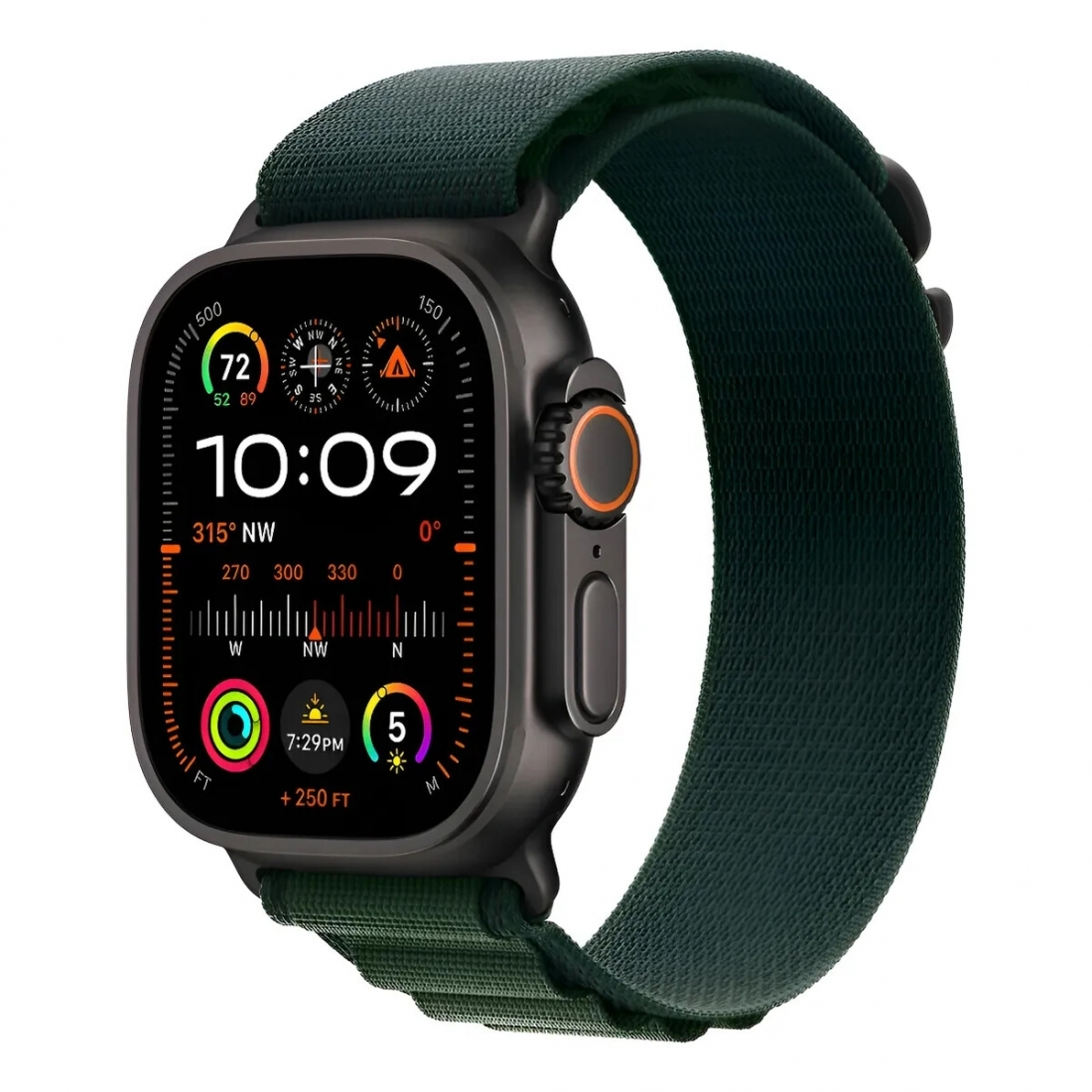 Apple Watch Ultra 2 (GPS+Cel) - 49mm Titanium Case, Dark Green Alpine 