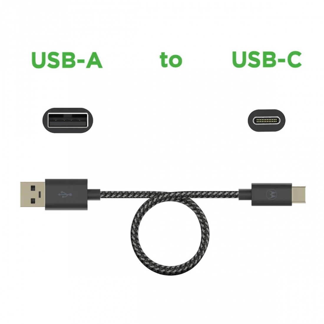 Motorola Cable USB A to Type C, Premium Braided, 1.5m,(SJCX0ACB15-ES) 