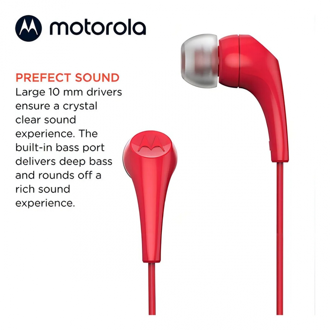 Motorola Earbuds 2-S, Noise isolation, 3.5mm , Mic (UPC # 810036772679