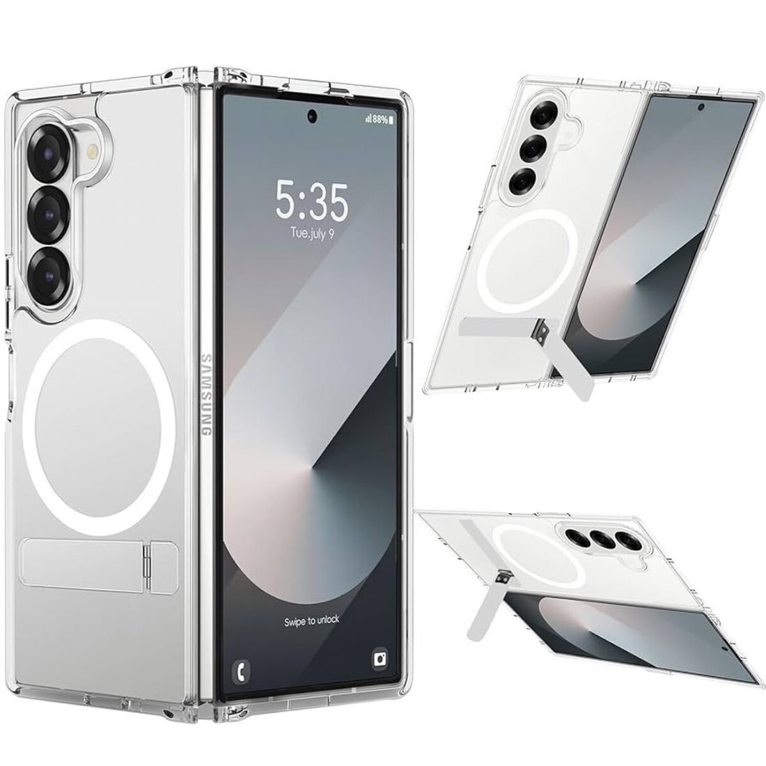 Samsung Galaxy Z Fold 7 (F966) - Clear Magnet Case - Transparent