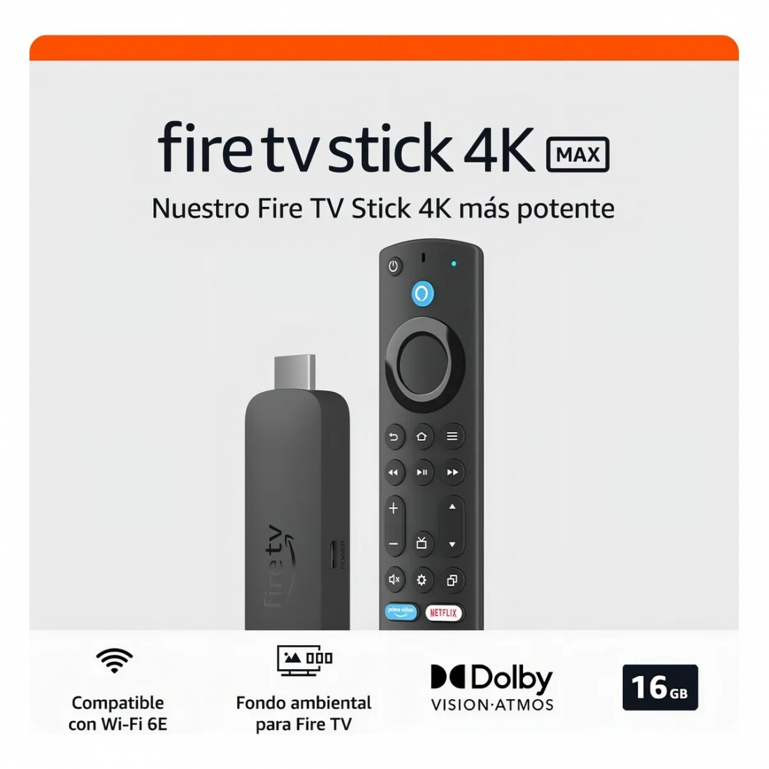 Amazon Fire TV Stick 4K Max - 4K Max Streaming Device w/ Alexa Voice R