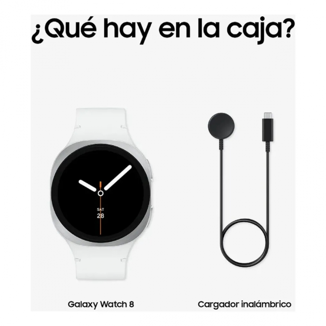 Samsung Galaxy Watch 8 (40mm) - UPC # 8806097416760 - Silver/White Ban