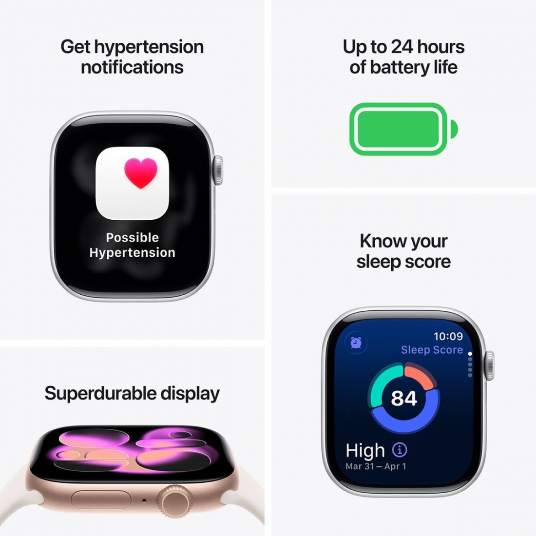 Apple Watch Series 11 (GPS) - 42mm Aluminum Case, Black Sport Band SM,