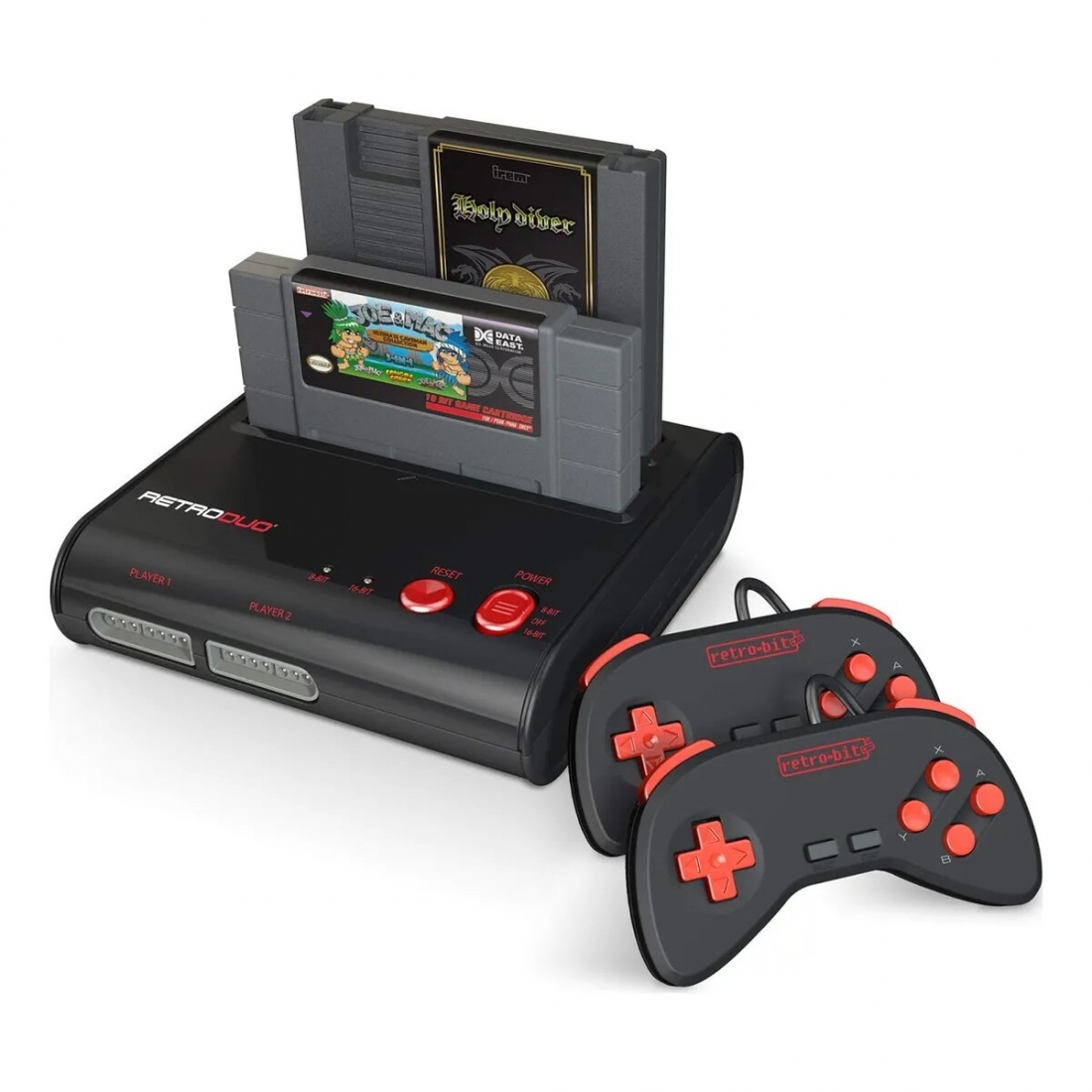 RetroDuo Console SNES & NES Dual 2in1 System Red/Black (Retro-Bit)