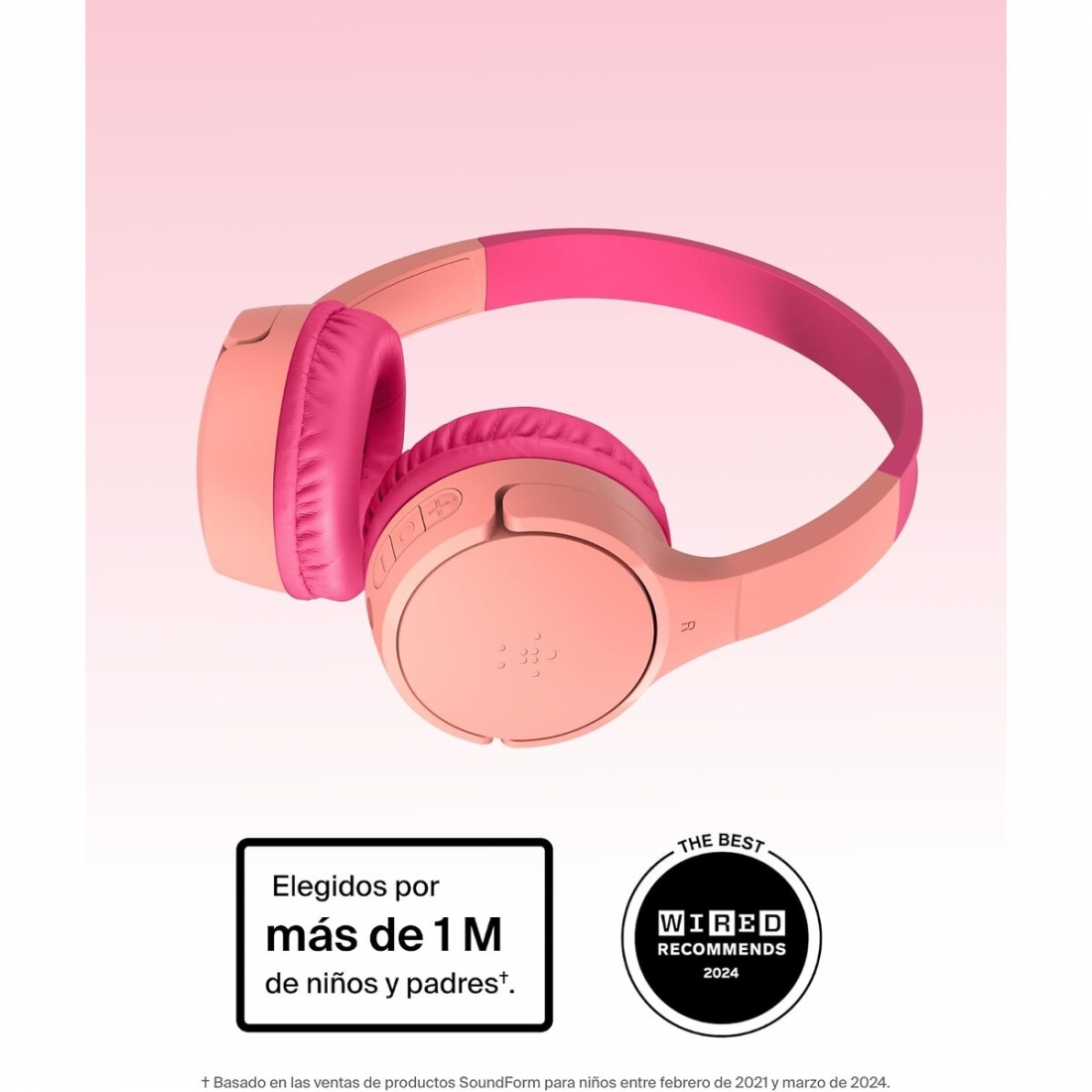 Auriculares Belkin SoundForm Mini Kids Rosa
