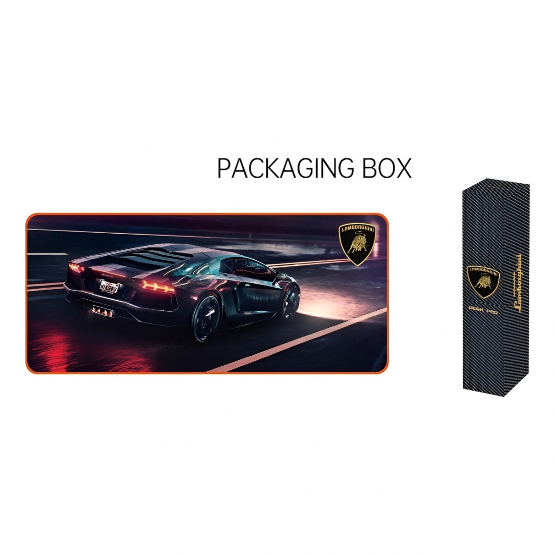 Lambo Desk Pad Picture Aventador LP400 Nero