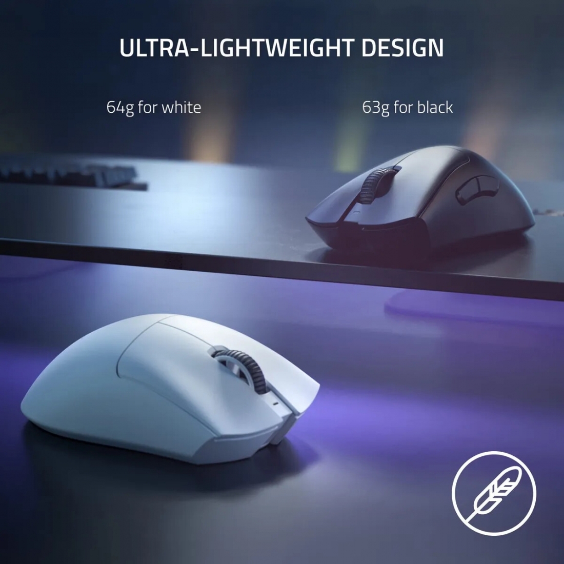 Razer DeathAdder V3 Pro Wireless Gaming Mouse White