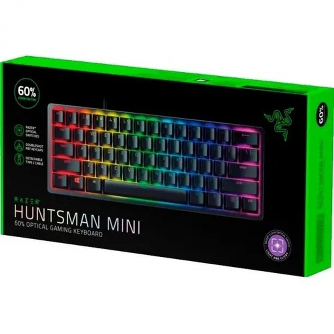 Razer Huntsman Mini 60% Optical Keyboard Purple ES