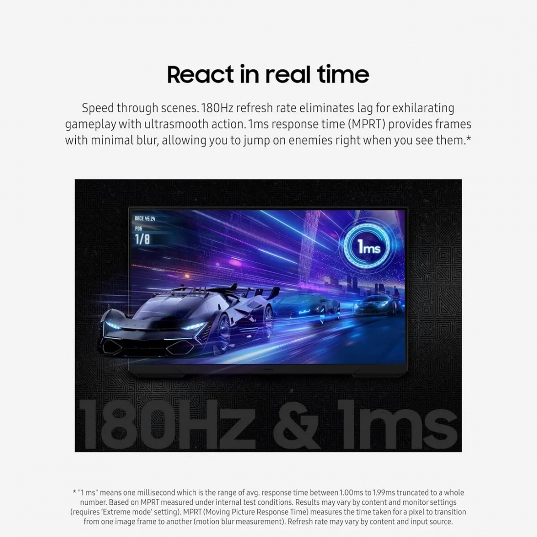 24 pulg Odyssey G3, 1ms , 180 Hz, FHD (1,920 x 1,080)