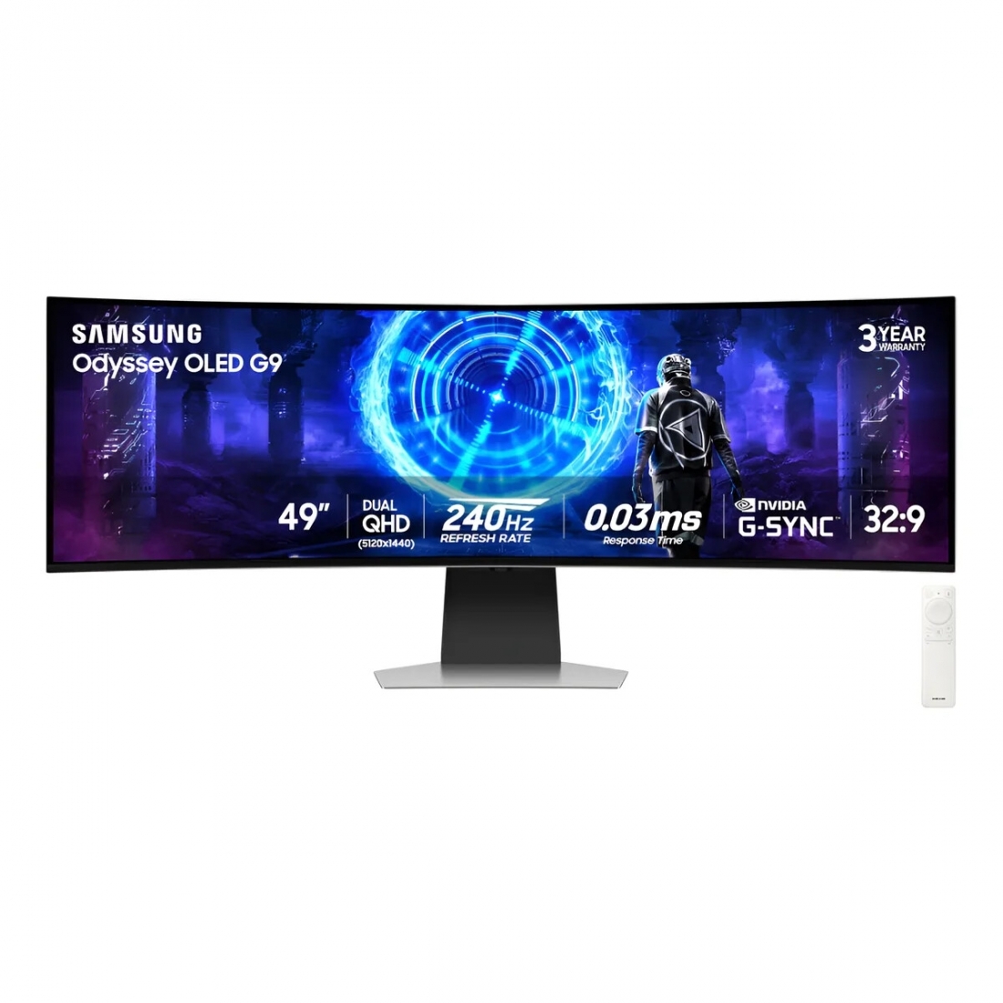 49 pulg Odyssey OLED G9 (G95SD) Dual QHD 240Hz 0.03ms Curved Gaming Mo