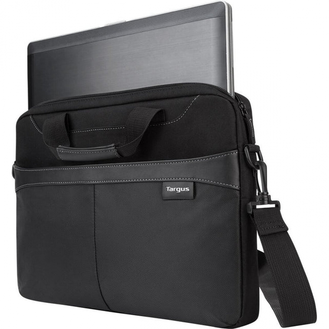 15.6 pulg Business Casual Slim Briefcase, Black