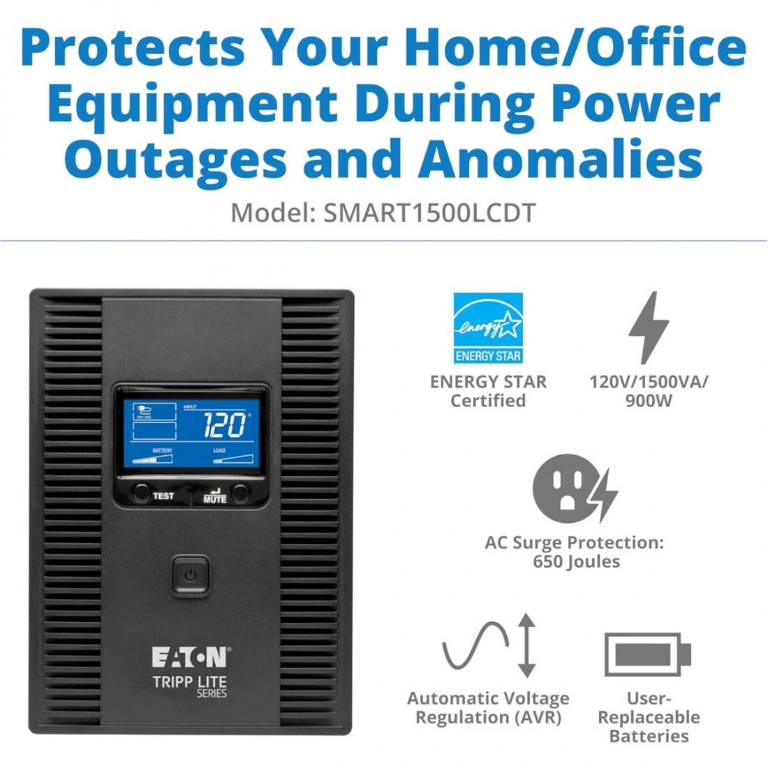 1500VA UPS, Liquid Crystal Display tower Smart