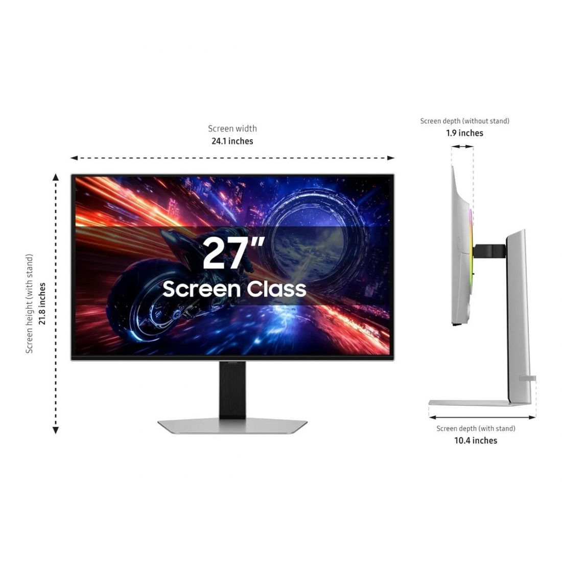 27 pulg Flat, G6 G60SF, OLED,QHD (2,560 x 1,440), 1440p HDR 500 Hz, 0.