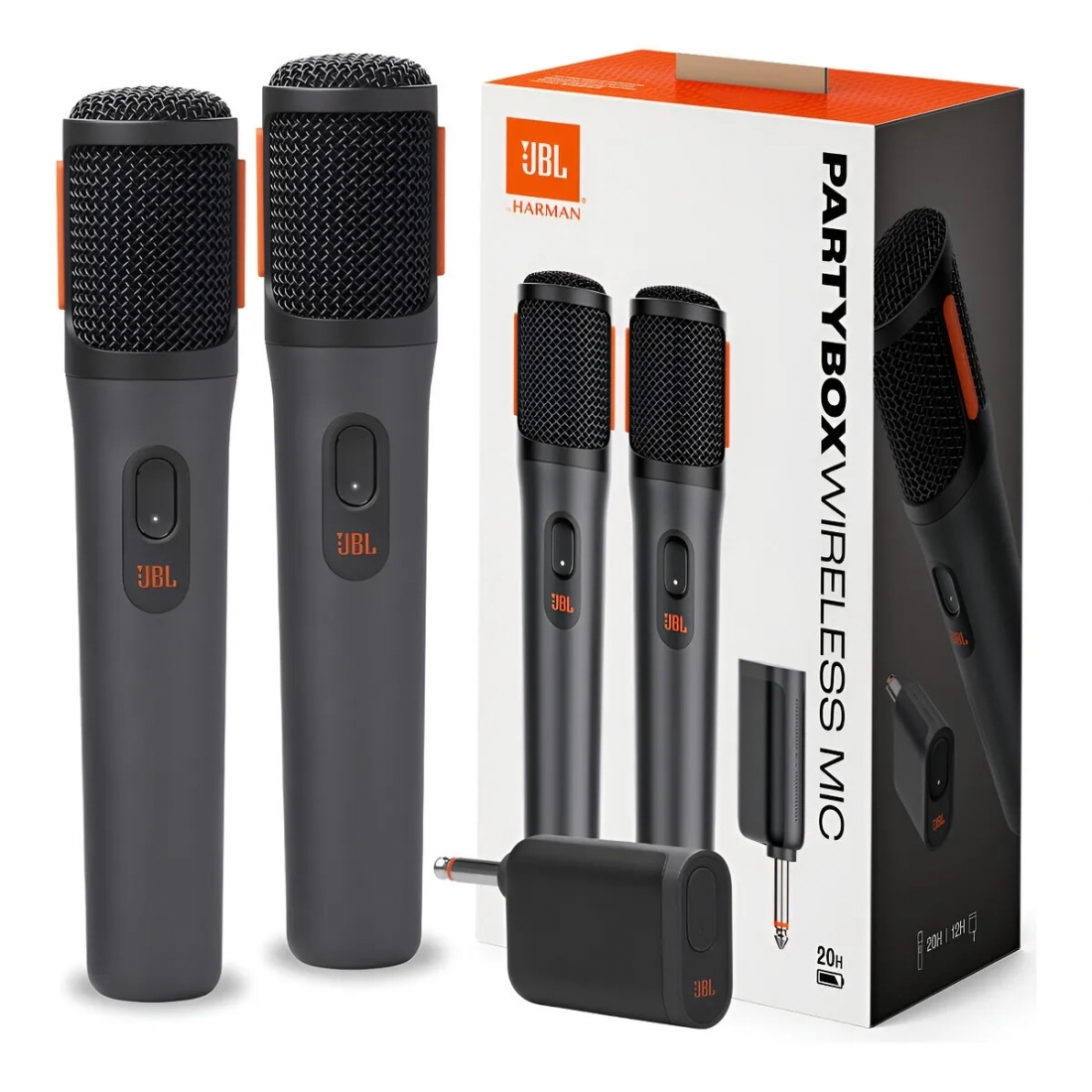 JBL Microphone - PartyBox Digital Wireless Microphones, 2x, Black, P/N