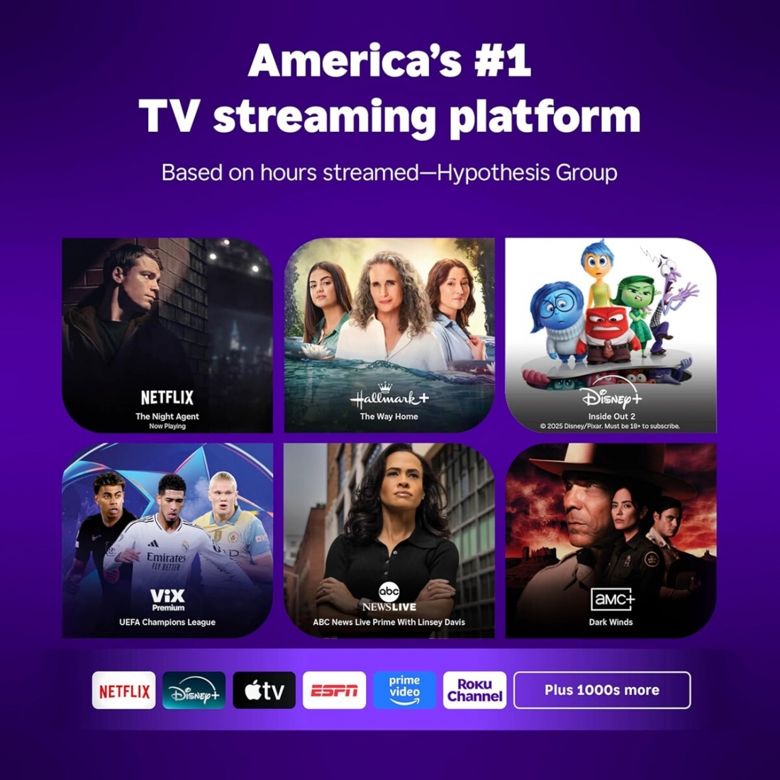Roku Streamer 2025 - HD Roku Streaming Device for TV with Voice Remote