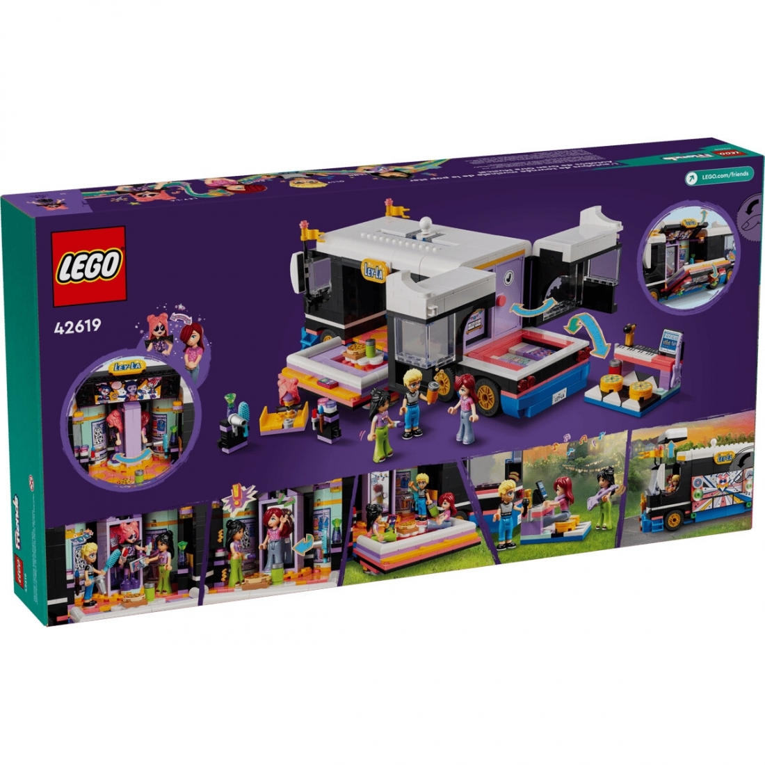 LEGO Friends Pop Star Music Tour Bus Play Together? Toy 42619