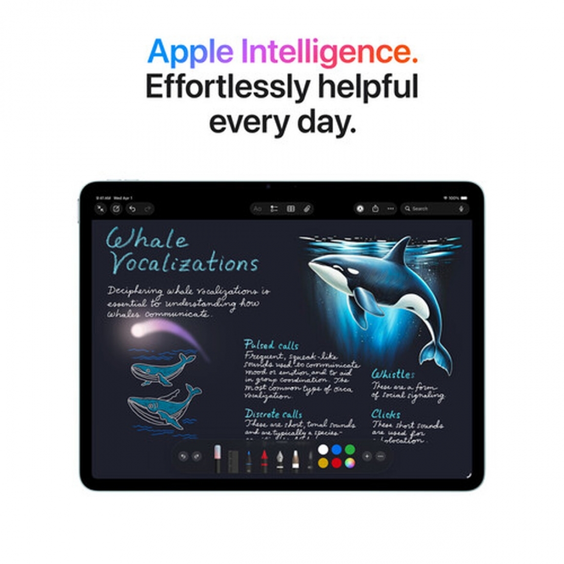 Apple iPad Air - M4 Chip, 11in Display, 128GB, Wi-Fi, Space Gray, UPC: