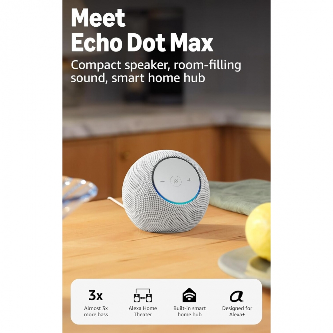 Amazon Echo Dot Max Glacier White (B0D6SZKGT4)