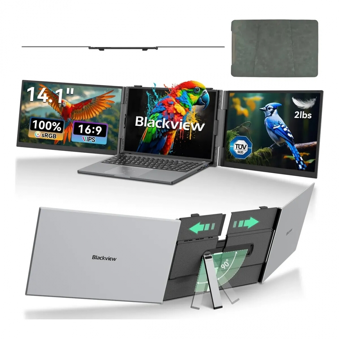 Blackview Ext. Monitor 14 Dual Vision (SCM6), 1920x1080 Pixels,60Hz,IP