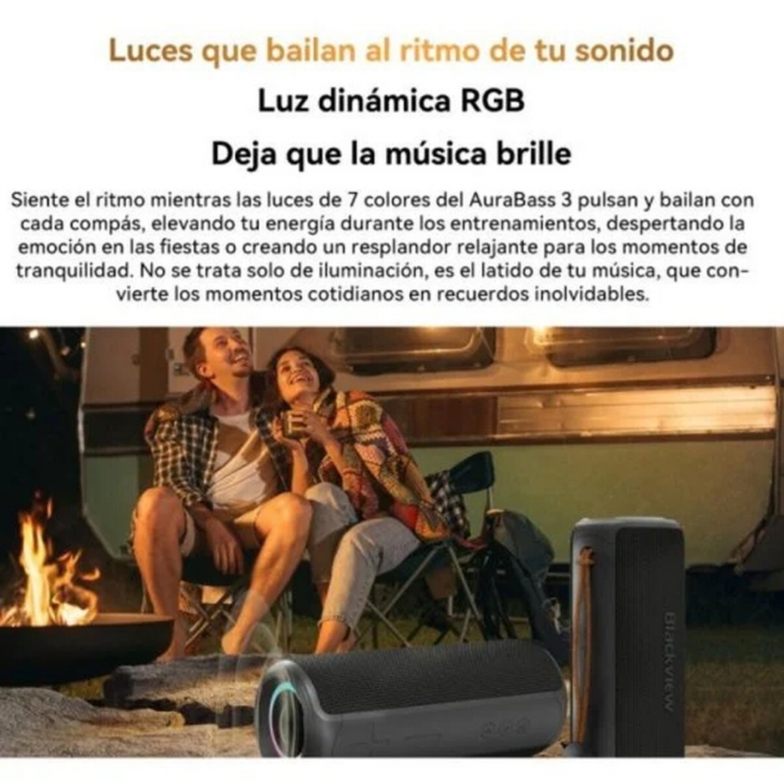 Blackview Speaker AuraBass 3 - BT, 20W, IPX7, Built-In Mic,3600mAh, RG