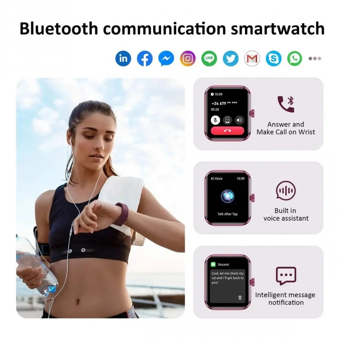 Blackview Smart Watch R50 - 1.85,  BT Calling (UPC # 6931548317548) - 