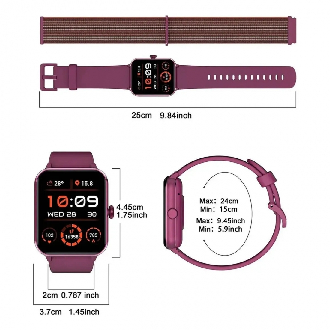 Blackview Smart Watch R50 - 1.85,  BT Calling (UPC # 6931548317548) - 