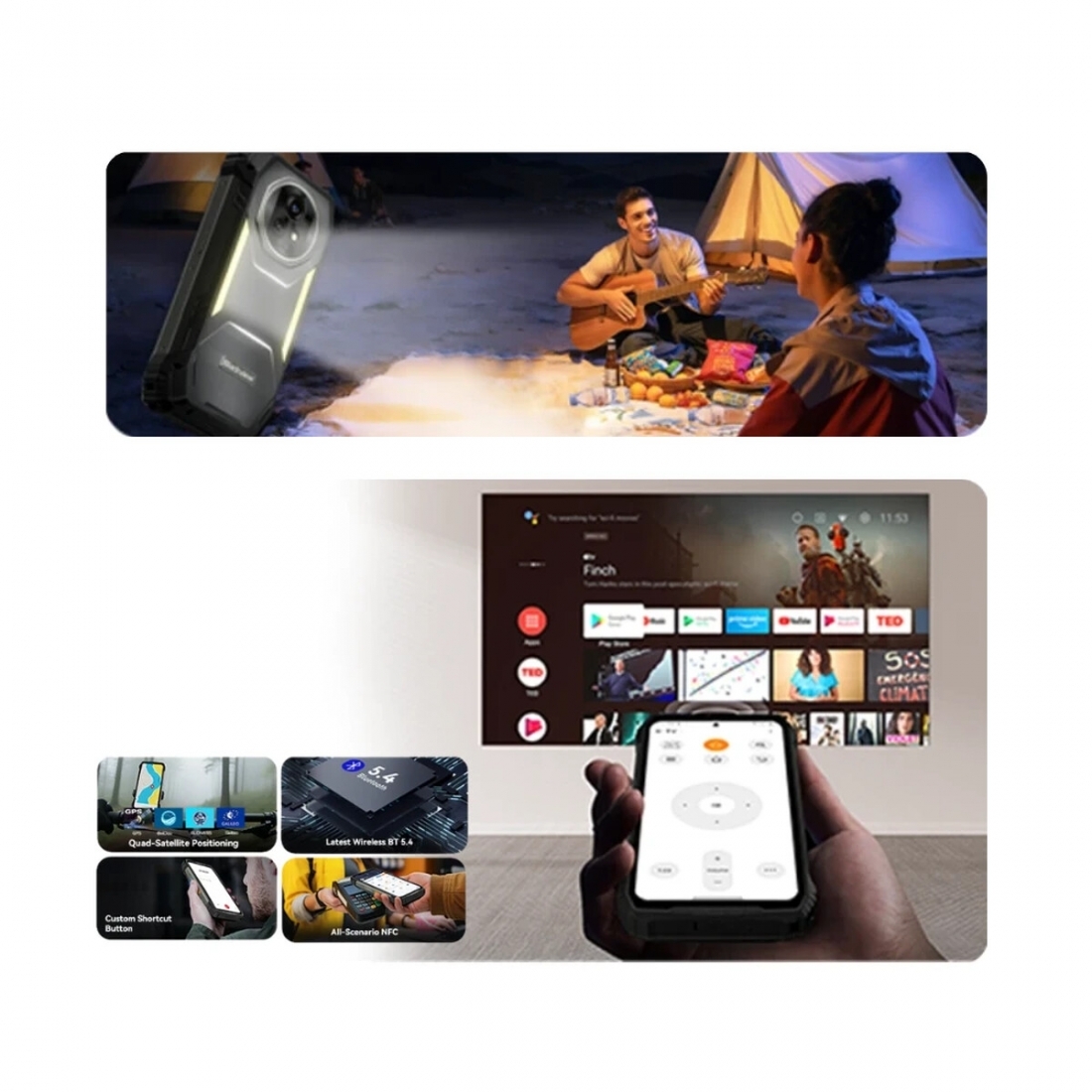 Blackview Xplore 2 Projector 6.73 12+256GB Black 5G Dual Sim Rugged US