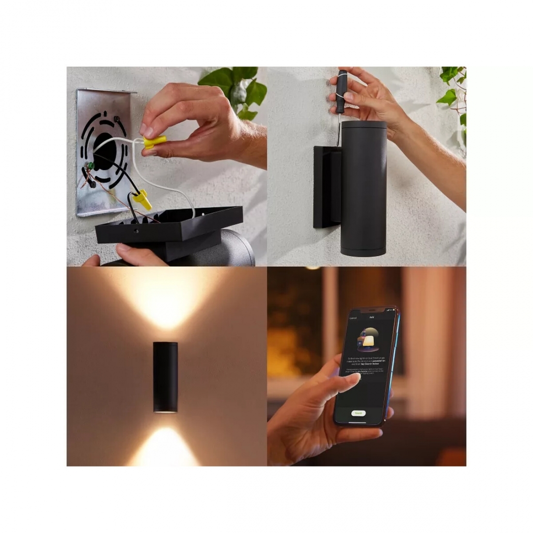 Philips Hue White and Color Appear Wall Light - Black