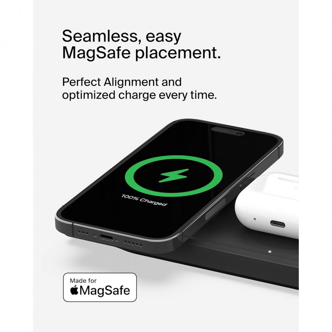 Cargador Belkin MagSafe 3 En 1 15W Negro
