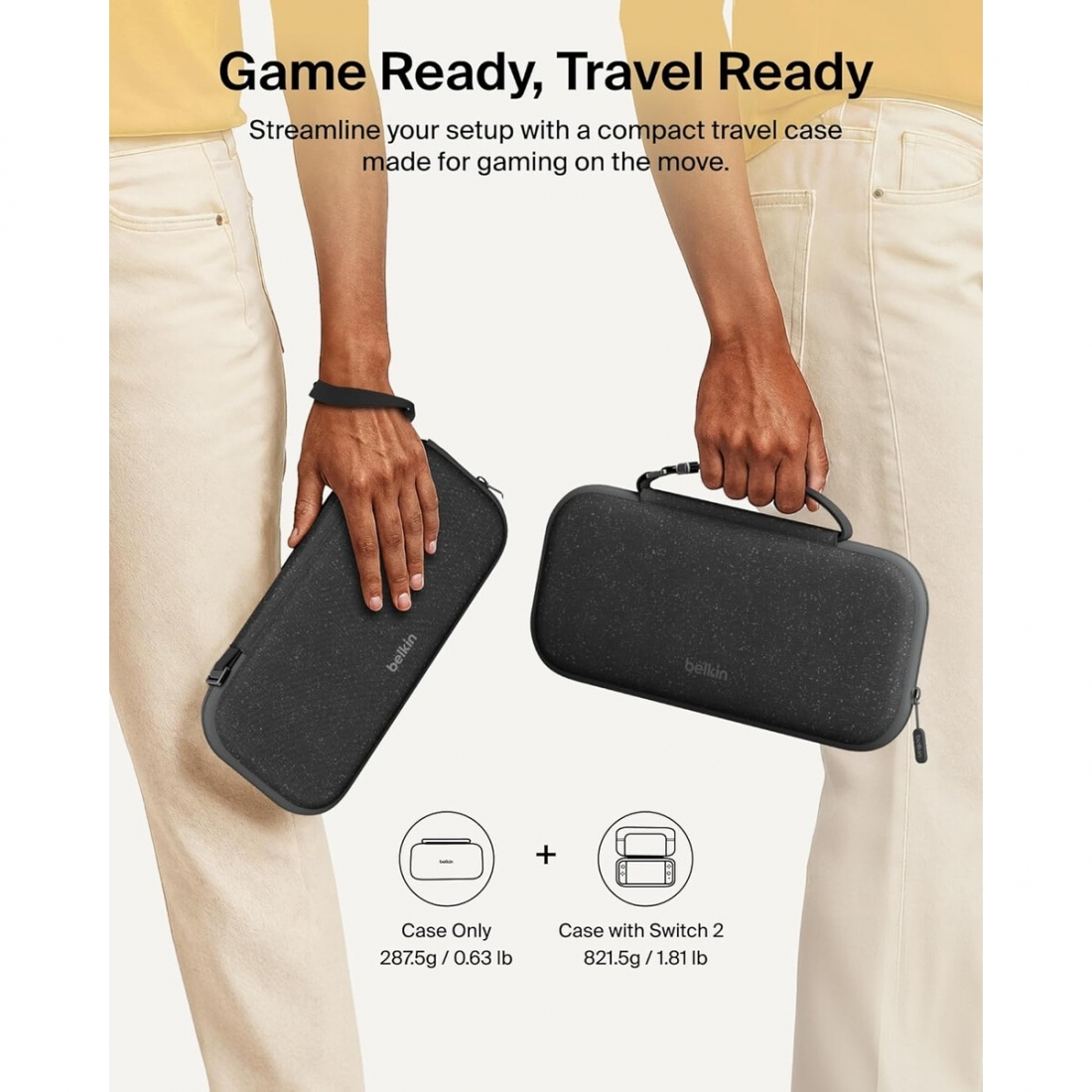 Funda Belkin Travel Nintendo Switch 2 Charcoal